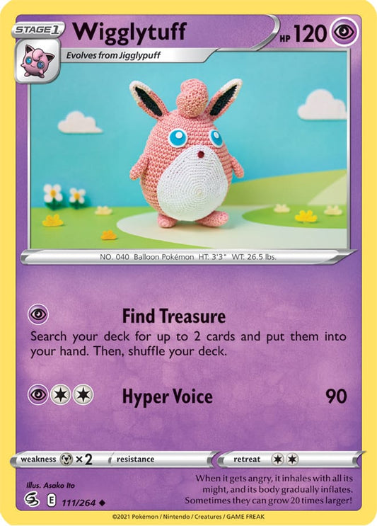 Wigglytuff Base Card #111/264 2021 Sword & Shield Fusion Strike Pokemon Card