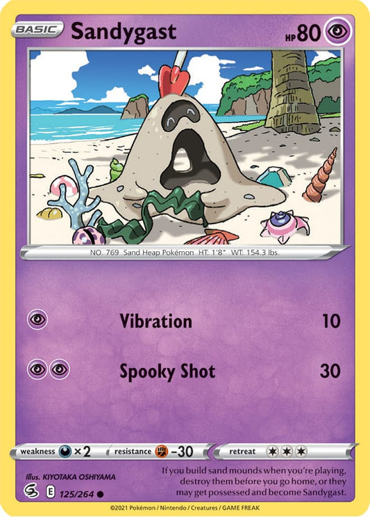 Sandygast Base Card #125/264 2021 Sword & Shield Fusion Strike Pokemon Card