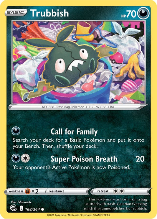 Trubbish Base Card #168/264 2021 Sword & Shield Fusion Strike Pokemon Card