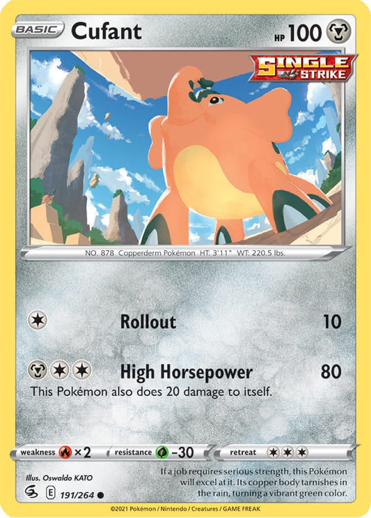 Cufant Base Card #191/264 2021 Sword & Shield Fusion Strike Pokemon Card