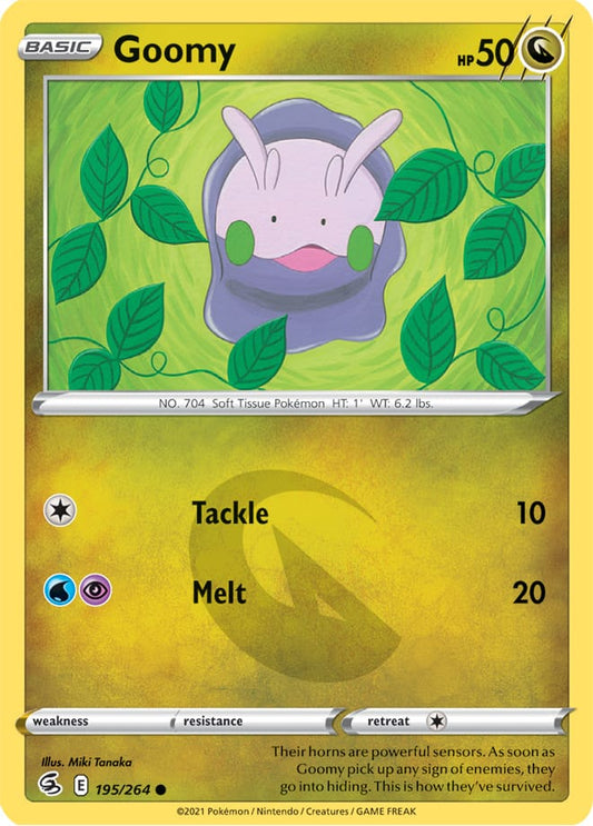 Goomy Base Card #195/264 2021 Sword & Shield Fusion Strike Pokemon Card