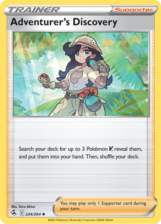 Adventurer's Discovery Trainer Card #224/264 2021 Sword & Shield Fusion Strike Pokemon Card