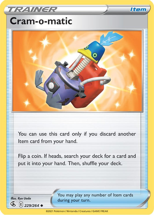 Cram-o-matic Trainer Card #229/264 2021 Sword & Shield Fusion Strike Pokemon Card