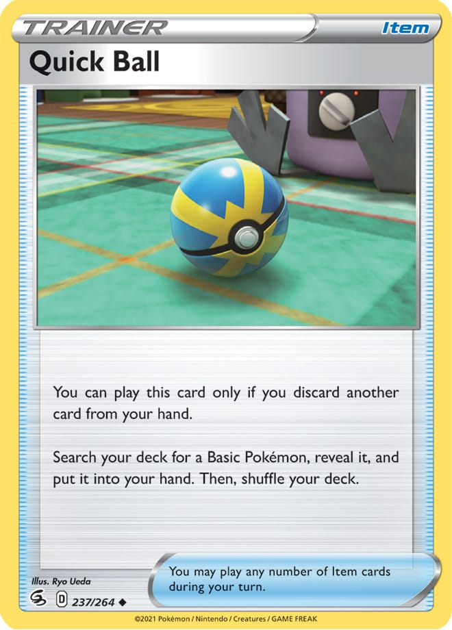 Quick Ball Trainer Card #237/264 2021 Sword & Shield Fusion Strike Pokemon Card