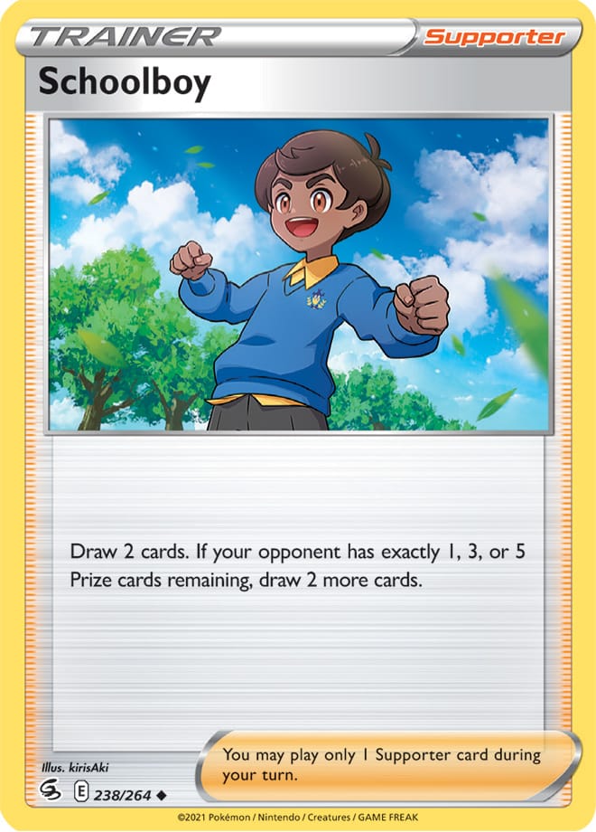 Schoolboy Trainer Card #238/264 2021 Sword & Shield Fusion Strike Pokemon Card