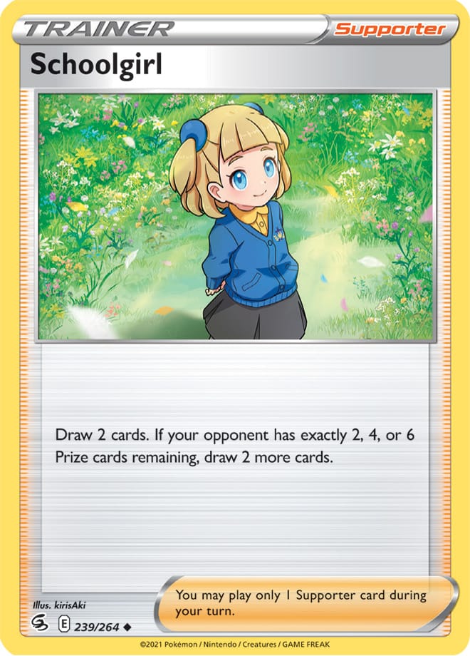 Schoolgirl Trainer Card #239/264 2021 Sword & Shield Fusion Strike Pokemon Card