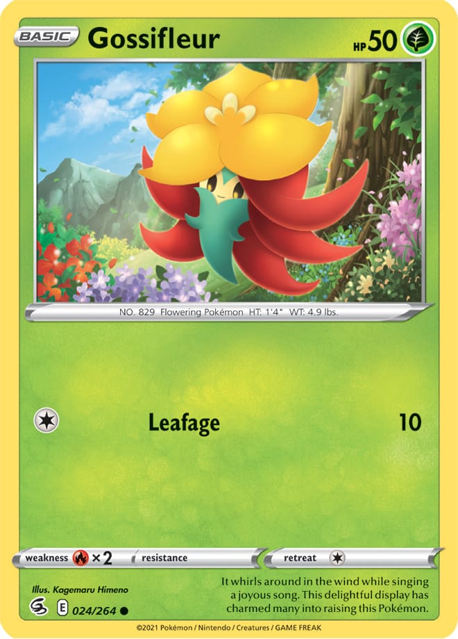 Gossifleur Base Card #024/264 2021 Sword & Shield Fusion Strike Pokemon Card