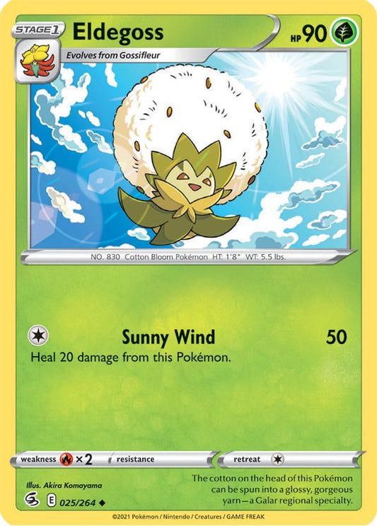 Eldegoss Base Card #025/264 2021 Sword & Shield Fusion Strike Pokemon Card