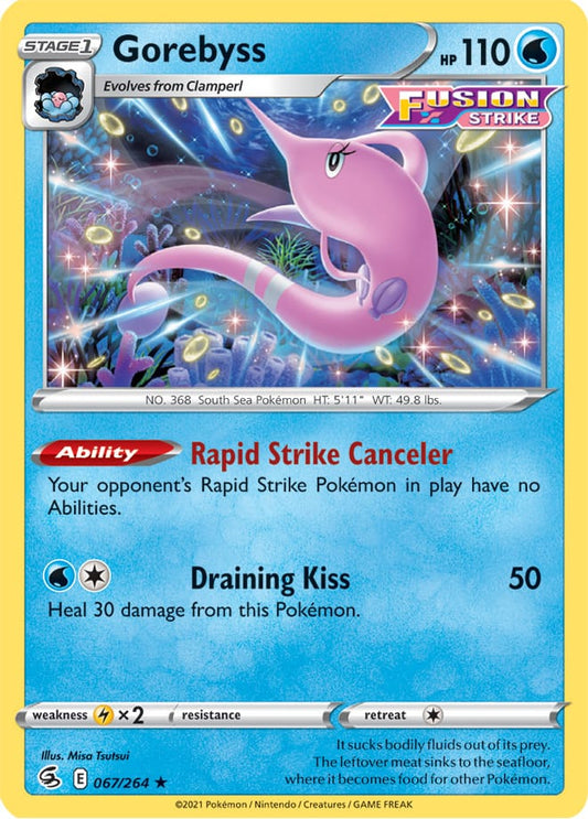 Panpour Base Card #068/264 2021 Sword & Shield Fusion Strike Pokemon Card