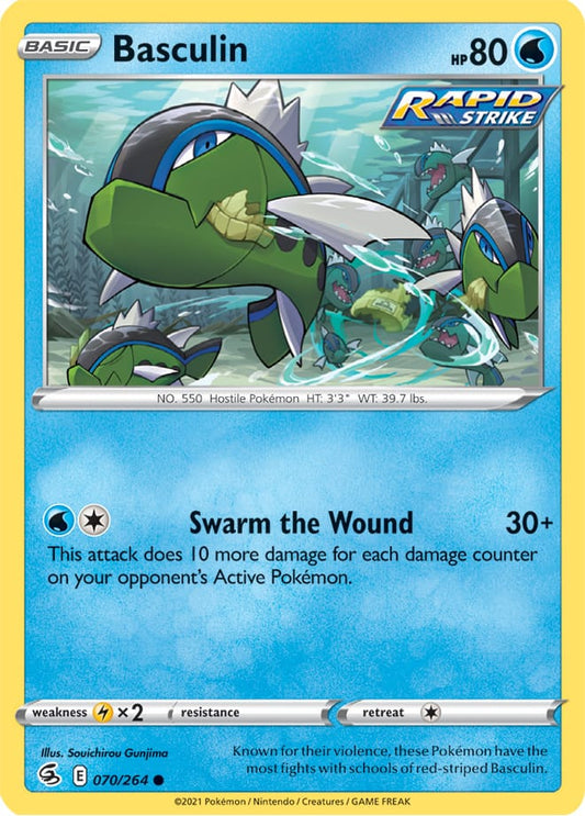 Baslulin Base Card #070/264 2021 Sword & Shield Fusion Strike Pokemon Card