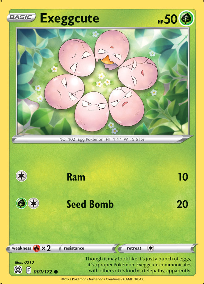 Exeggcute Base Card #001/172 Pokémon Card Brilliant Stars