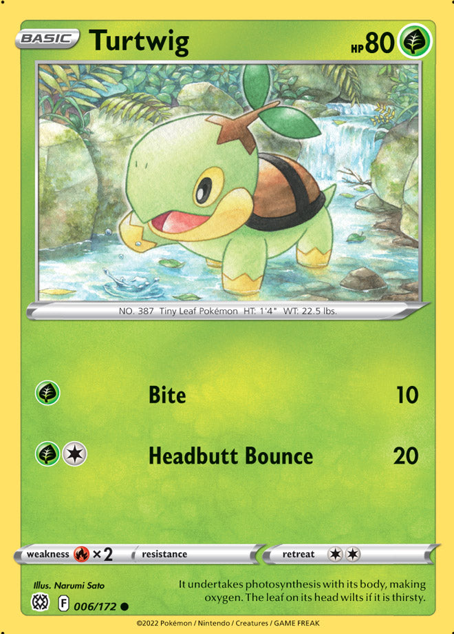 Turtwig Base Card #006/172 Pokémon Card Brilliant Stars