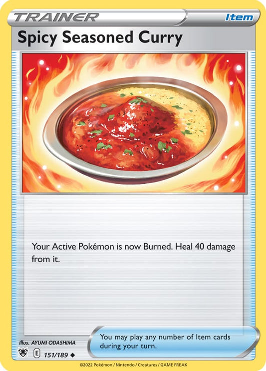 Spicy Seasoned Curry Trainer Base Card #151/189 2022 Sword & Shield Astral Radiance Pokemon Card