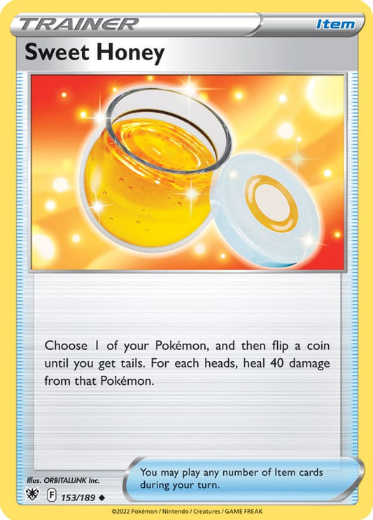 Sweet Honey Trainer Base Card #153/189 2022 Sword & Shield Astral Radiance Pokemon Card