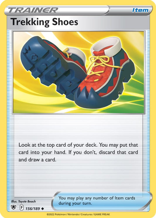 Trekking Shoes Trainer Base Card #156/189 2022 Sword & Shield Astral Radiance Pokemon Card