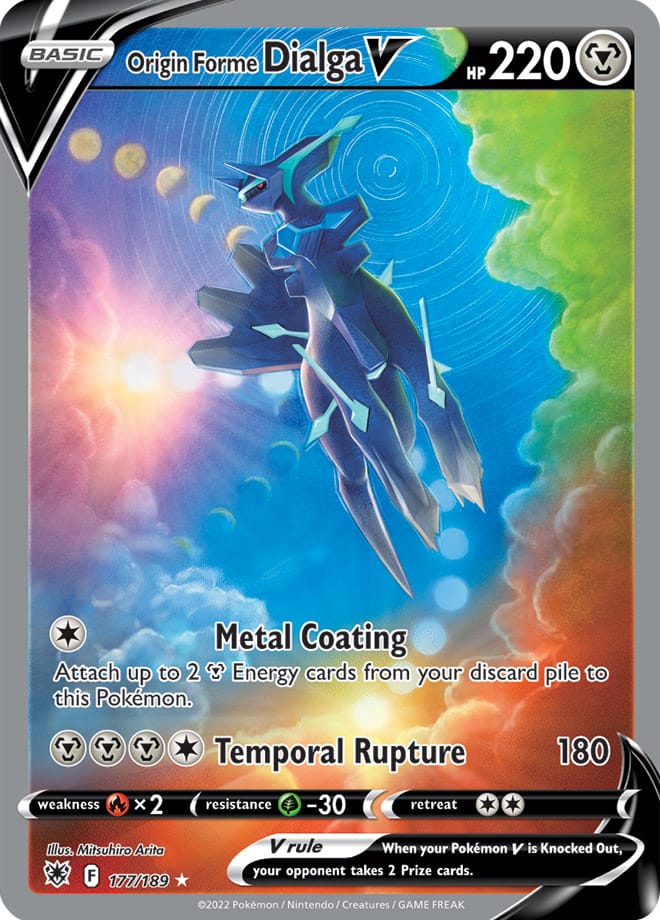 Origin Forme Dialga Alternative Art #177/189 2022 Sword & Shield Astral Radiance Pokemon Card