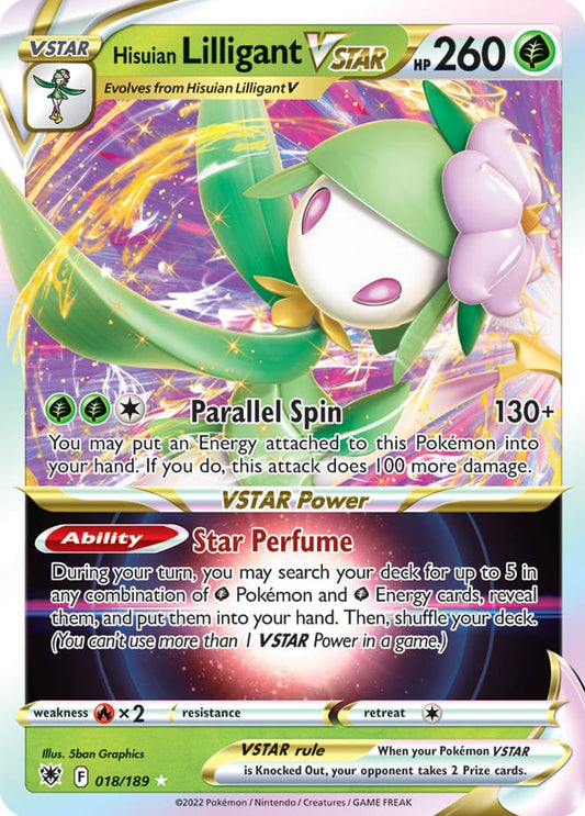 Hisuian Lilligant VStar #018/189 2022 Sword & Shield Astral Radiance Pokemon Card