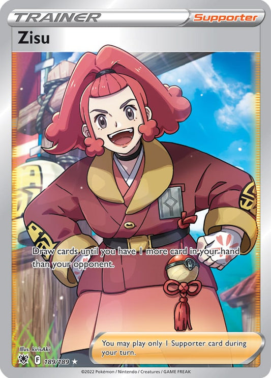 Zisu Trainer Full Art #189/189 2022 Sword & Shield Astral Radiance Pokemon Card