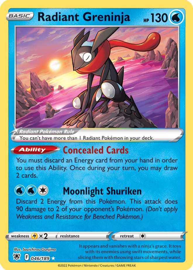 Radiant Greninja #046/189 2022 Sword & Shield Astral Radiance Pokemon Card