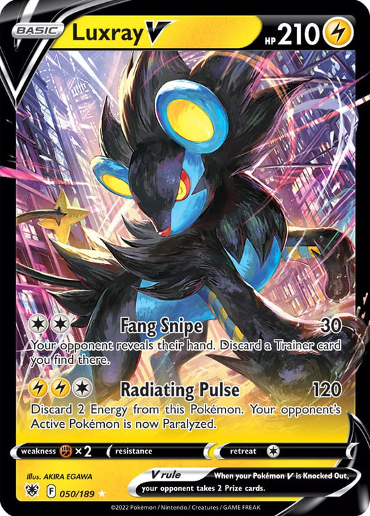 Luxray V #050/189 2022 Sword & Shield Astral Radiance Pokemon Card