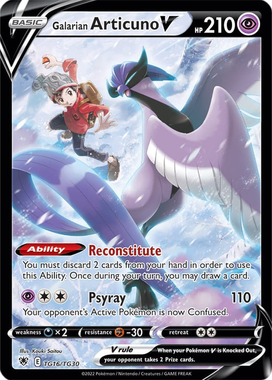 Galarian Articuno Trainer Gallery Full Art #TG16/TG30 2022 Sword & Shield Astral Radiance Pokemon Card