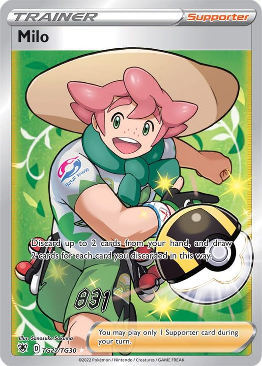 Milo Ultra Rare Trainer Gallery #TG27/TG30 2022 Sword & Shield Astral Radiance Pokemon Card