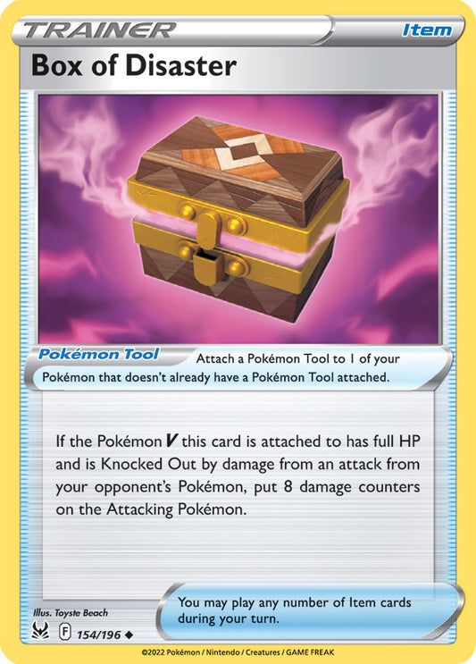 Box of Disaster Trainer Base Card #153/196 2022 Sword & Shield Lost Origin Pokemon Card