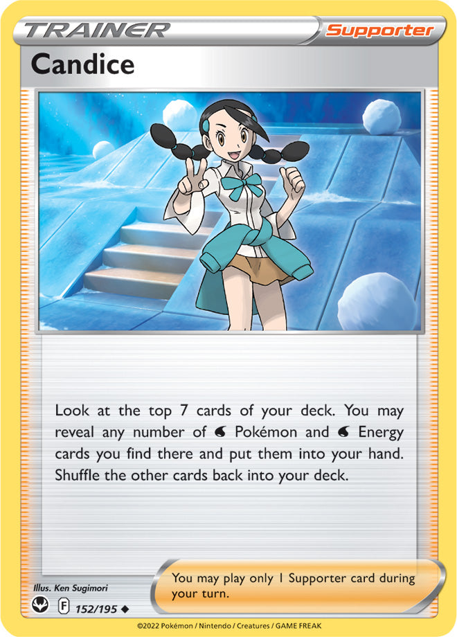 Candice Trainer Card #152/195 2022 Sword & Shield Silver Tempest Pokemon Card