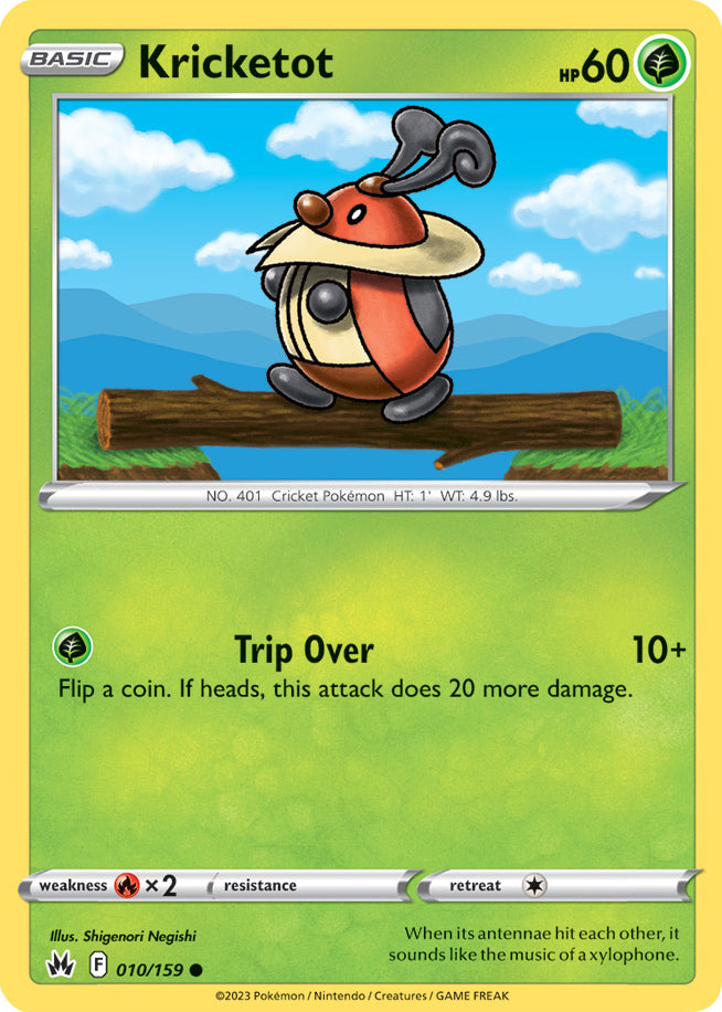 Kricketot Base Card #010/159 2023 Crown Zenith Pokemon Card