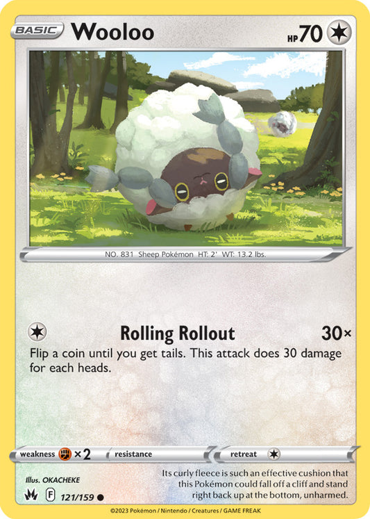 Wooloo Base Card #121/159 2023 Crown Zenith Pokemon Card