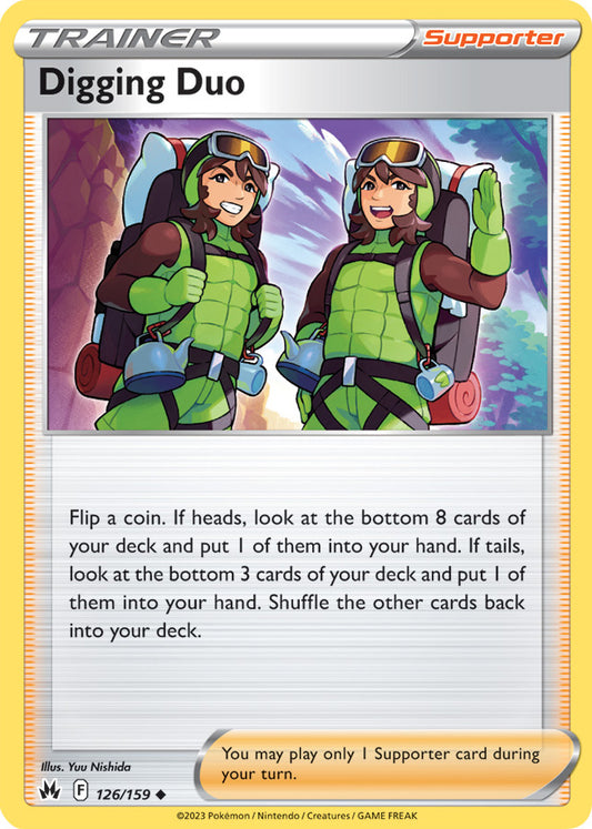 Digging Duo Trainer Base Card #126/159 2023 Crown Zenith Pokemon Card