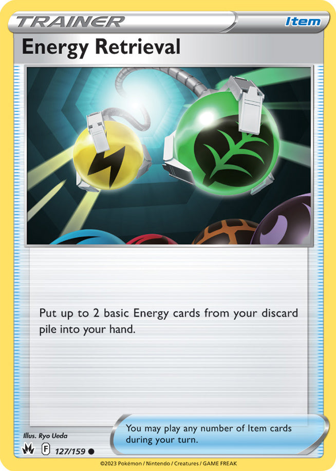 Energy Retrieval Trainer Base Card #127/159 2023 Crown Zenith Pokemon Card