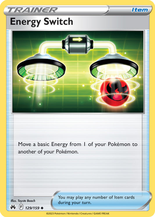 Energy Switch Trainer Base Card #129/159 2023 Crown Zenith Pokemon Card