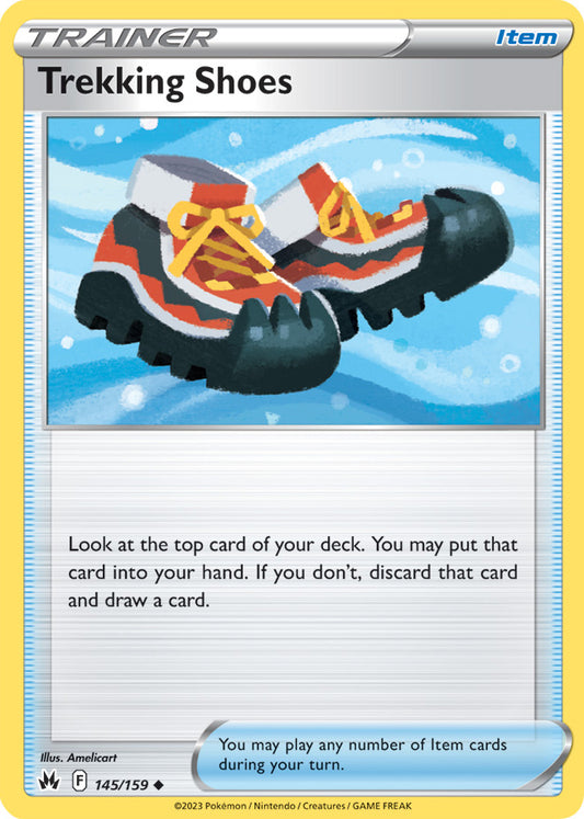 Trekking Shoes Trainer Base Card #145/159 2023 Crown Zenith Pokemon Card