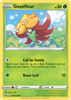 Gossifleur #020/202 Base Card Pokémon Card Sword & Shield