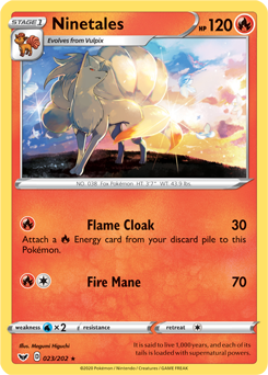 Ninetales #023/202 Base Card Pokémon Card Sword & Shield