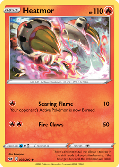 Heatmor #026/202 Base Card Pokémon Card Sword & Shield