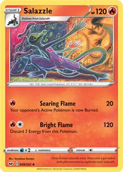 Salazzle #028/202 Base Card Pokémon Card Sword & Shield