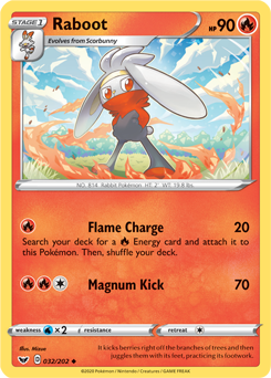 Raboot #032/202 Base Card Pokémon Card Sword & Shield