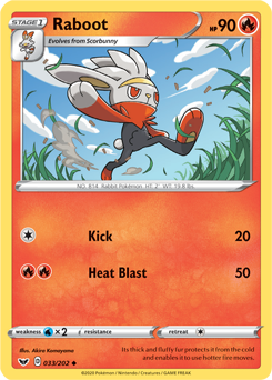 Raboot #033/202 Base Card Pokémon Card Sword & Shield