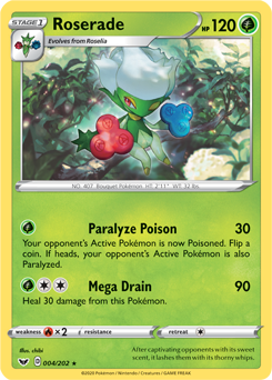 Roseerade #004/202 Base Card Pokémon Card Sword & Shield