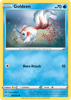 Goldeen #045/202 Base Card Pokémon Card Sword & Shield