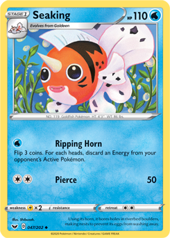 Seaking #047/202 Base Card Pokémon Card Sword & Shield