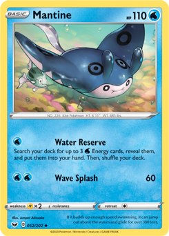 Mantine #052/202 Base Card Pokémon Card Sword & Shield