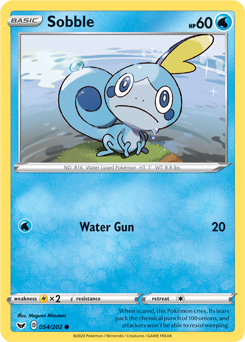 Sobble #054/202 Base Card Pokémon Card Sword & Shield