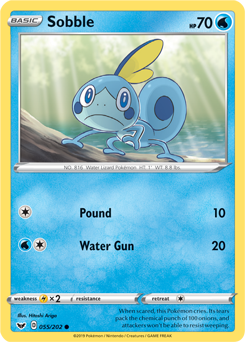 Sobble #055/202 Base Card Pokémon Card Sword & Shield