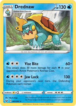 Drednaw #061/202 Base Card Pokémon Card Sword & Shield