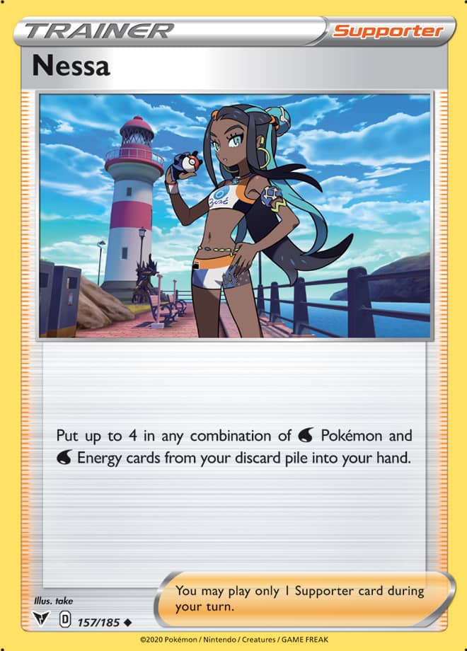 Nessa Trainer Base card #157/185 Pokémon Card Vivid Voltage