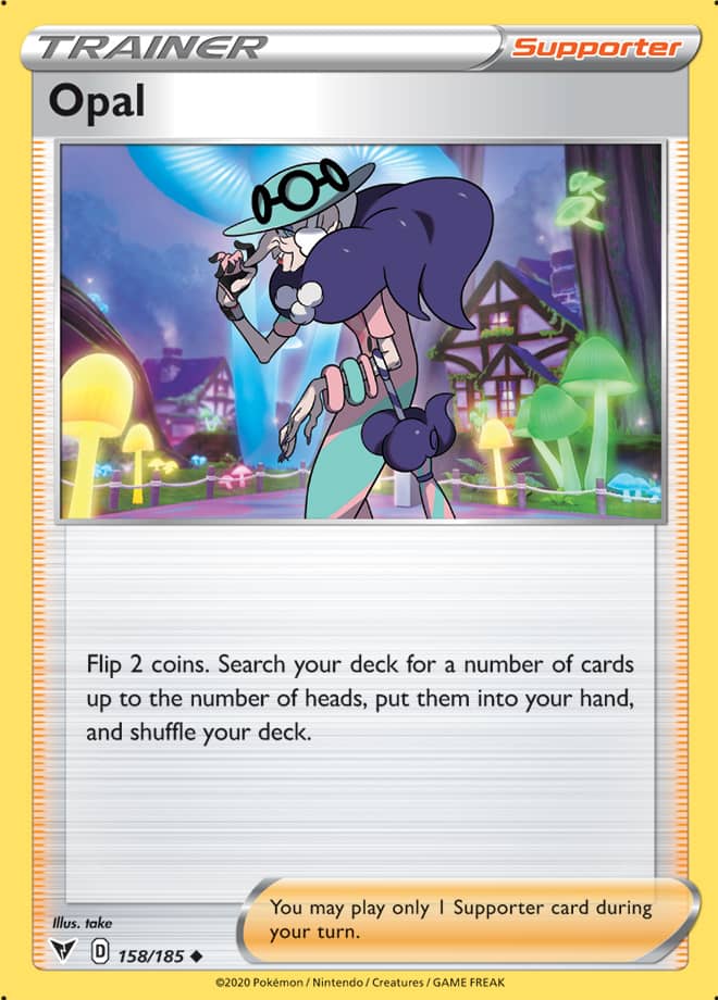 Opal Trainer Base card #158/185 Pokémon Card Vivid Voltage