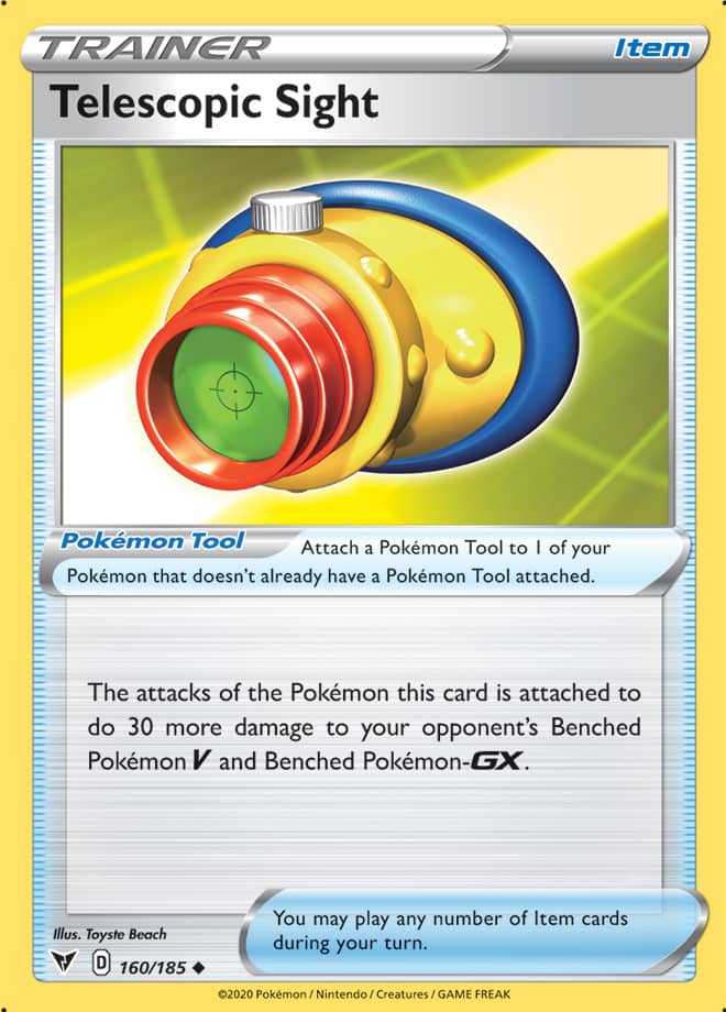 Telescopic Sight Trainer Base card #160/185 Pokémon Card Vivid Voltage